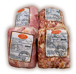 Bacon fatiado, cubo